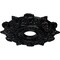 Ekena Millwork Preston Ceiling Medallion (Fits Canopies up to 4"), Hand-Painted Jet Black, 17 1/2"OD x 4"ID x 1"P CM17PRBLF - alternate 2